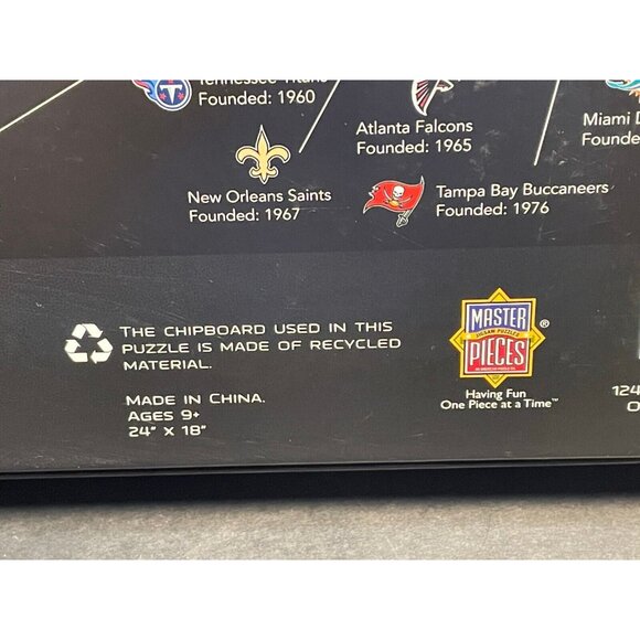 NFL United States of Football Map 500 pc Jigsaw Puzzle 24" x 18" MasterPiece new - Picture 12 of 13
